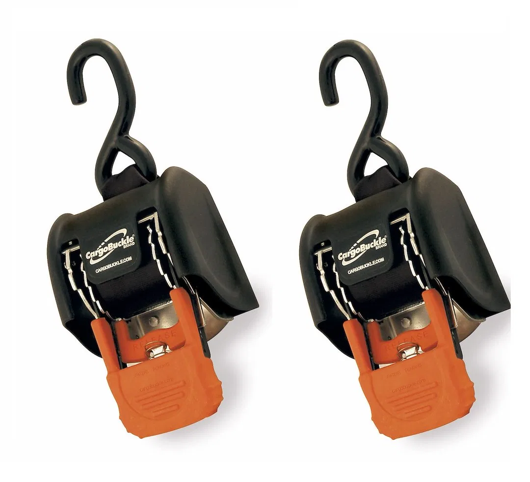 F111640 – IMMI Tie Down Strap, Cargo 72 Inch Length x 1 Inch Width With Retractable Ratchet 466 Pound Load Capacity 1...